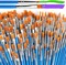 100 Pcs Paint Brushes Set for Acrylic Painting, 50 Pcs Flat and 50 Pcs Round Art Paint Brushes, Painting Brushes for Kids Adults Oil Watercolor Rock Painting Body Face Nail Art